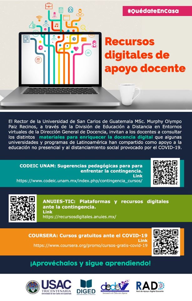 Recursos digitales de apoyo docente
