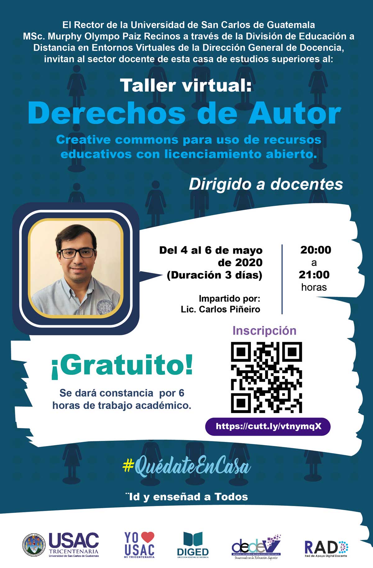 Taller virtual: derechos de autor – a realizarse el día 4 de mayo